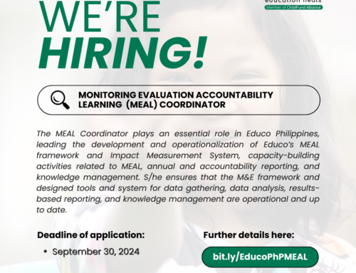 Educo Philippines is looking for a MEAL Coordinator